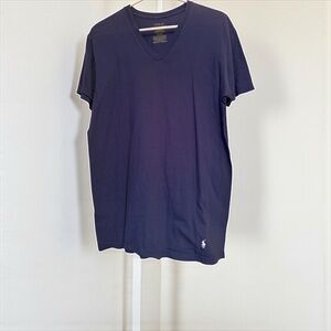 Polo by Ralph Lauren Men's Dark Blue V-Neck Tee